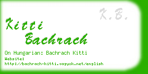 kitti bachrach business card